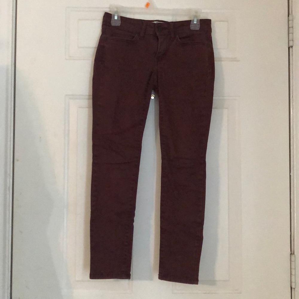 Maroon skinny jeans